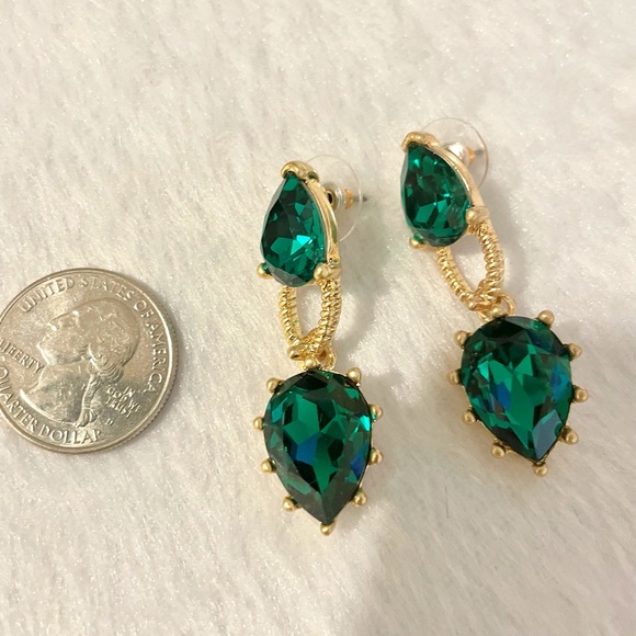 Oscar de la Renta Crystal Earrings - Picture 2 of 3